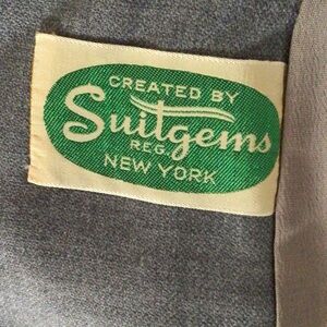 Vintage Womens Blue/Gray Suit Jacket - Classic Gray Blazer